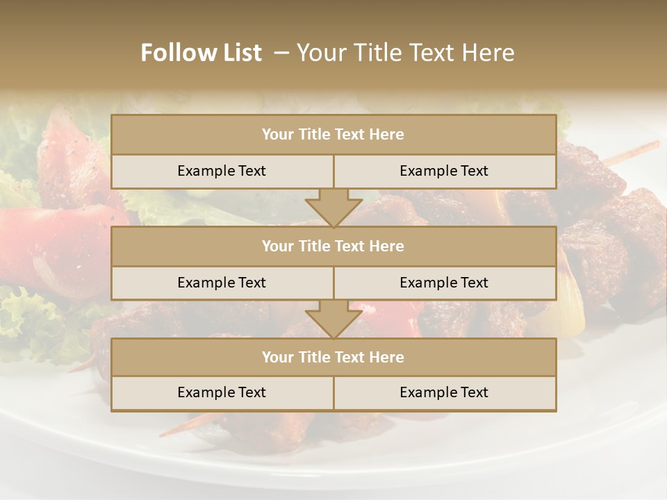 Cooked Antipasto White PowerPoint Template