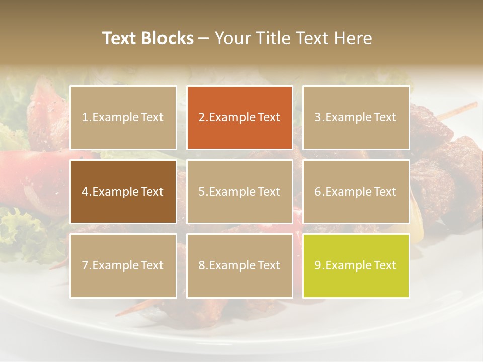 Cooked Antipasto White PowerPoint Template