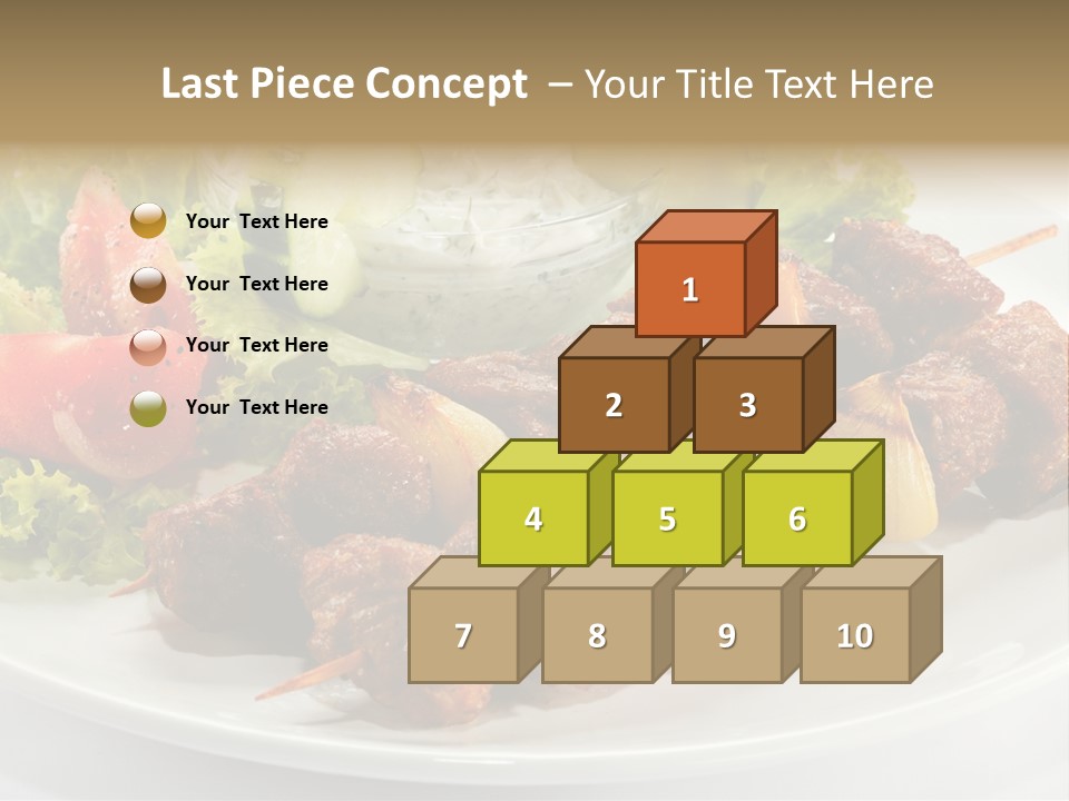 Cooked Antipasto White PowerPoint Template
