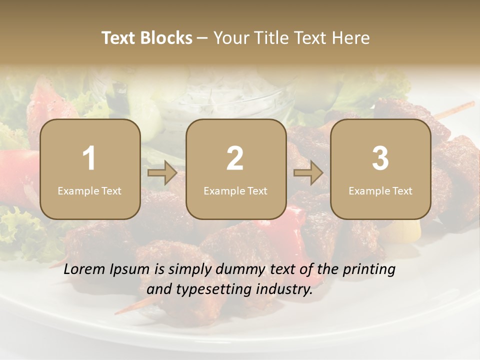 Cooked Antipasto White PowerPoint Template