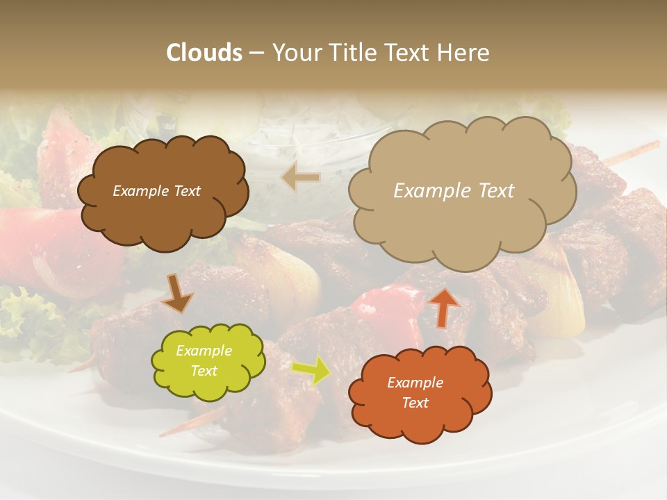 Cooked Antipasto White PowerPoint Template