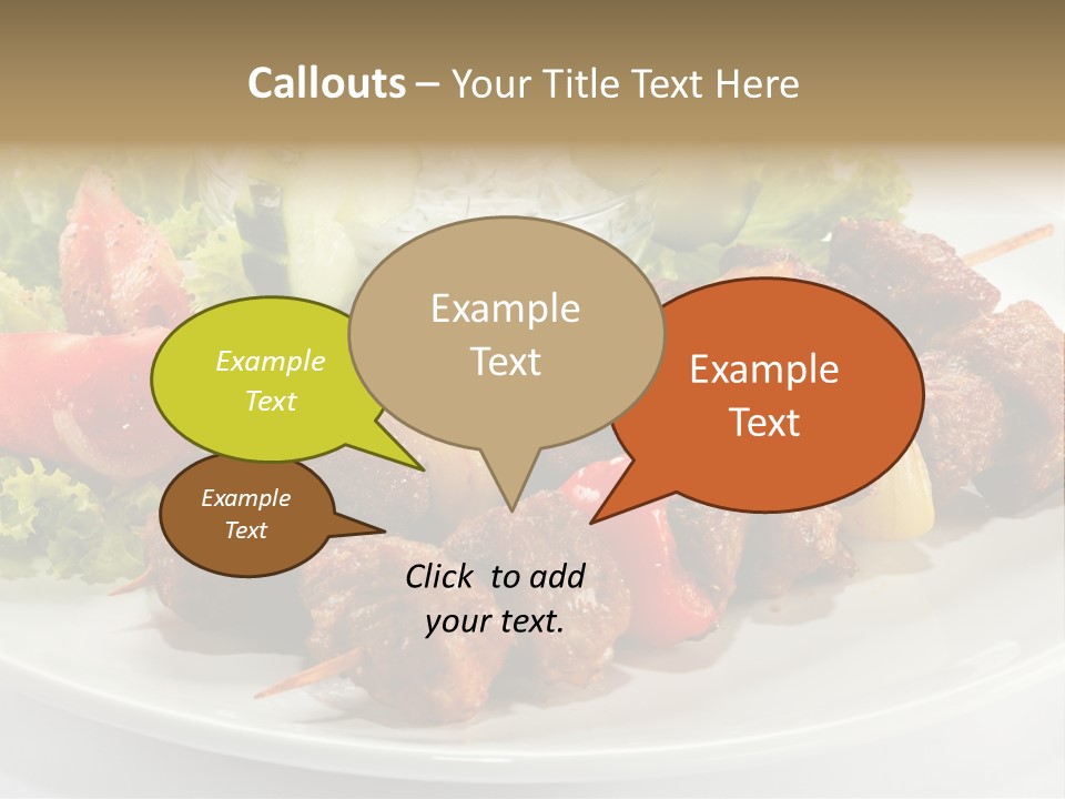 Cooked Antipasto White PowerPoint Template