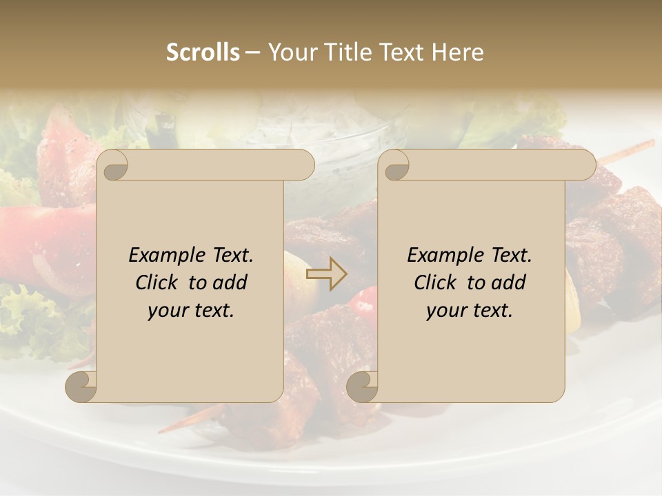 Cooked Antipasto White PowerPoint Template