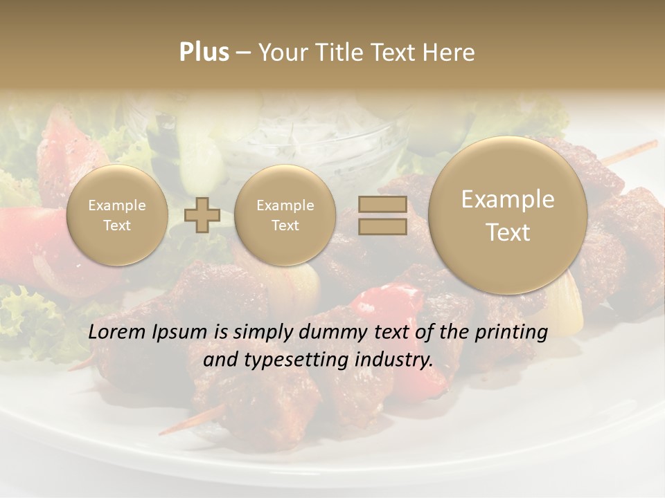 Cooked Antipasto White PowerPoint Template