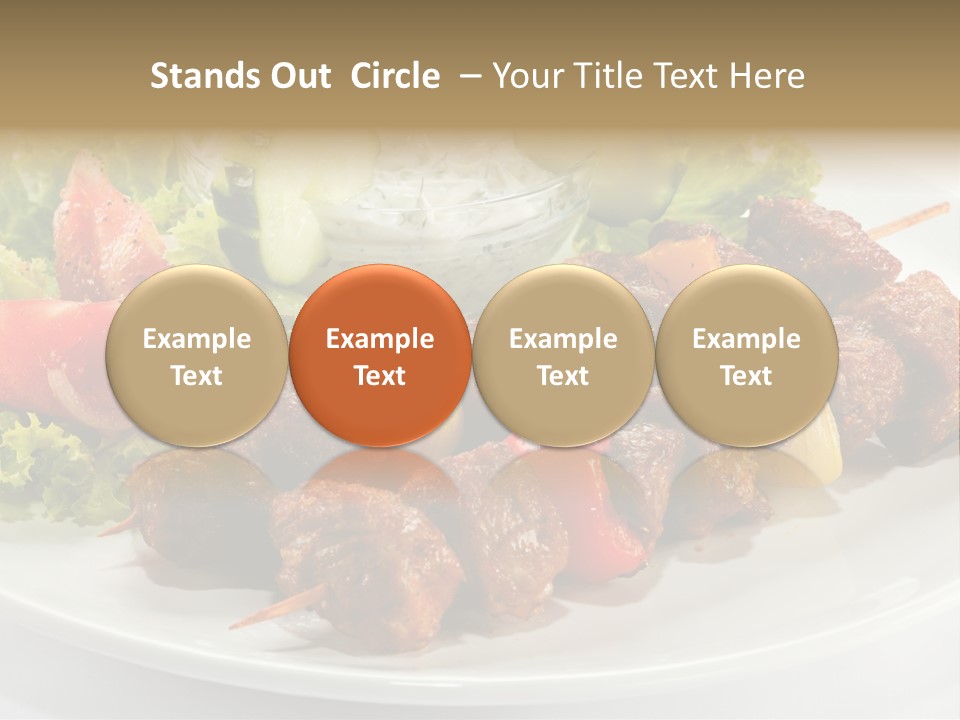 Cooked Antipasto White PowerPoint Template