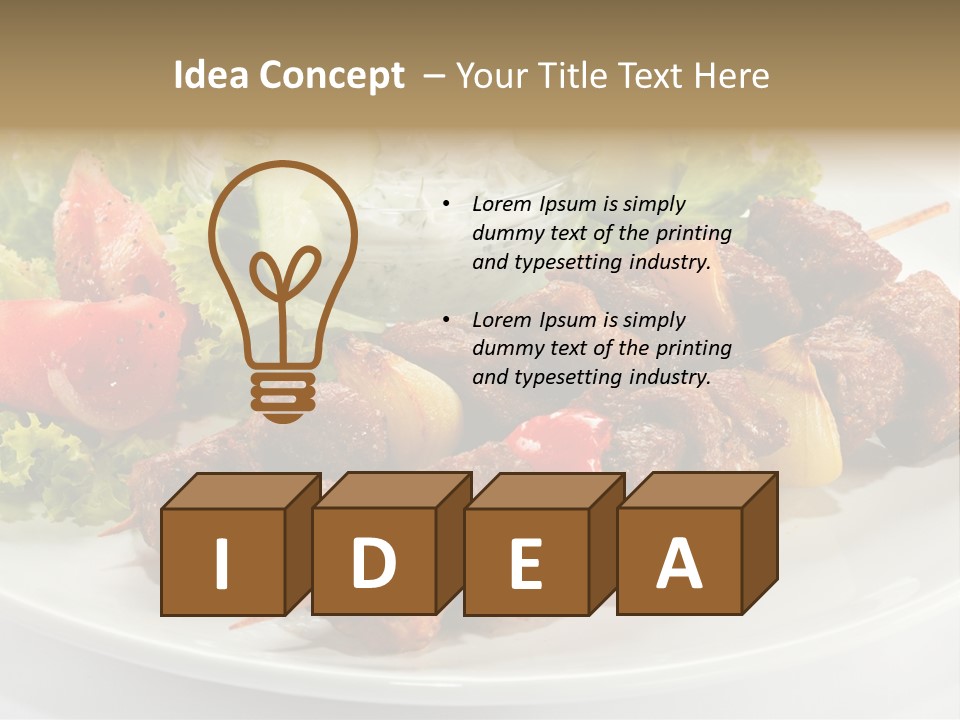 Cooked Antipasto White PowerPoint Template