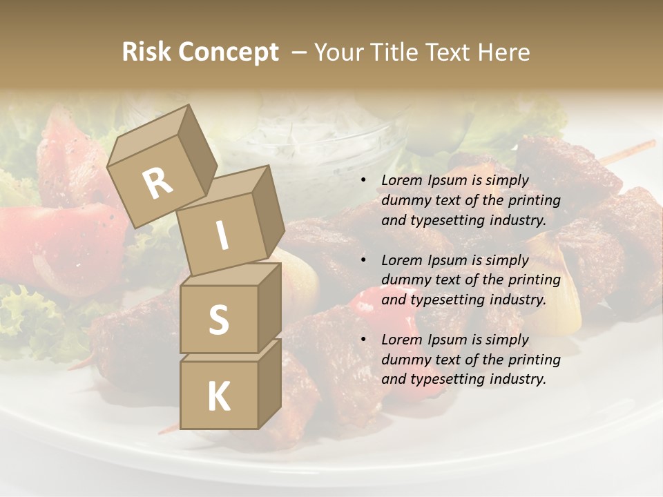 Cooked Antipasto White PowerPoint Template