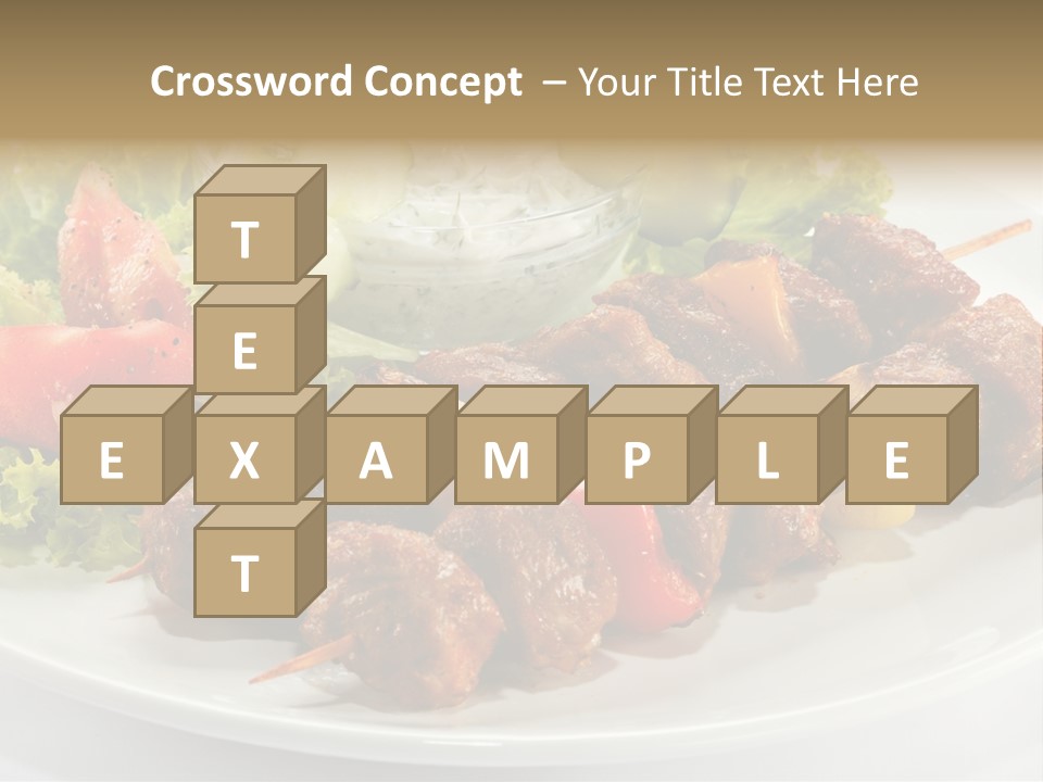 Cooked Antipasto White PowerPoint Template