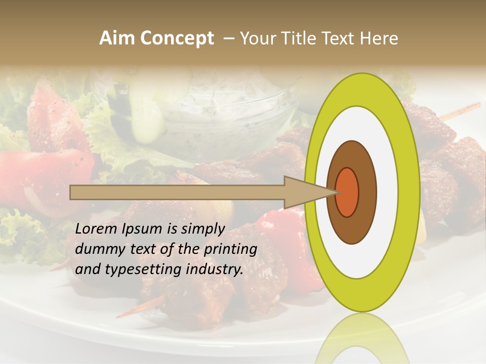 Cooked Antipasto White PowerPoint Template