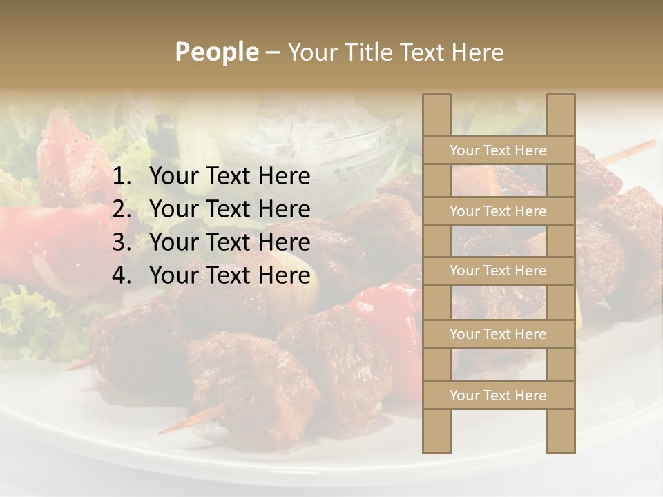 Cooked Antipasto White PowerPoint Template