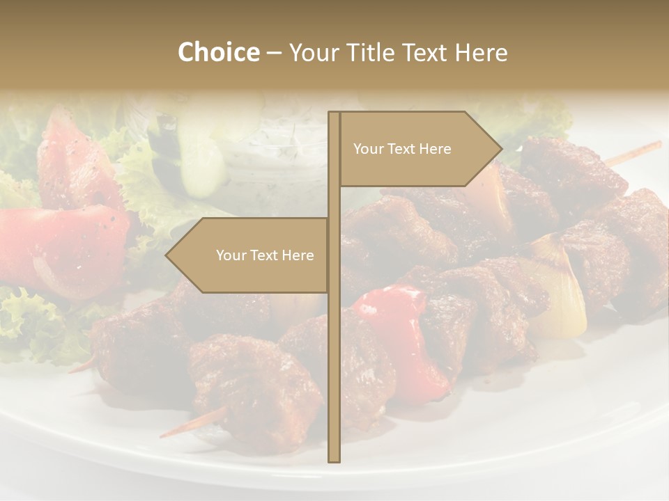 Cooked Antipasto White PowerPoint Template