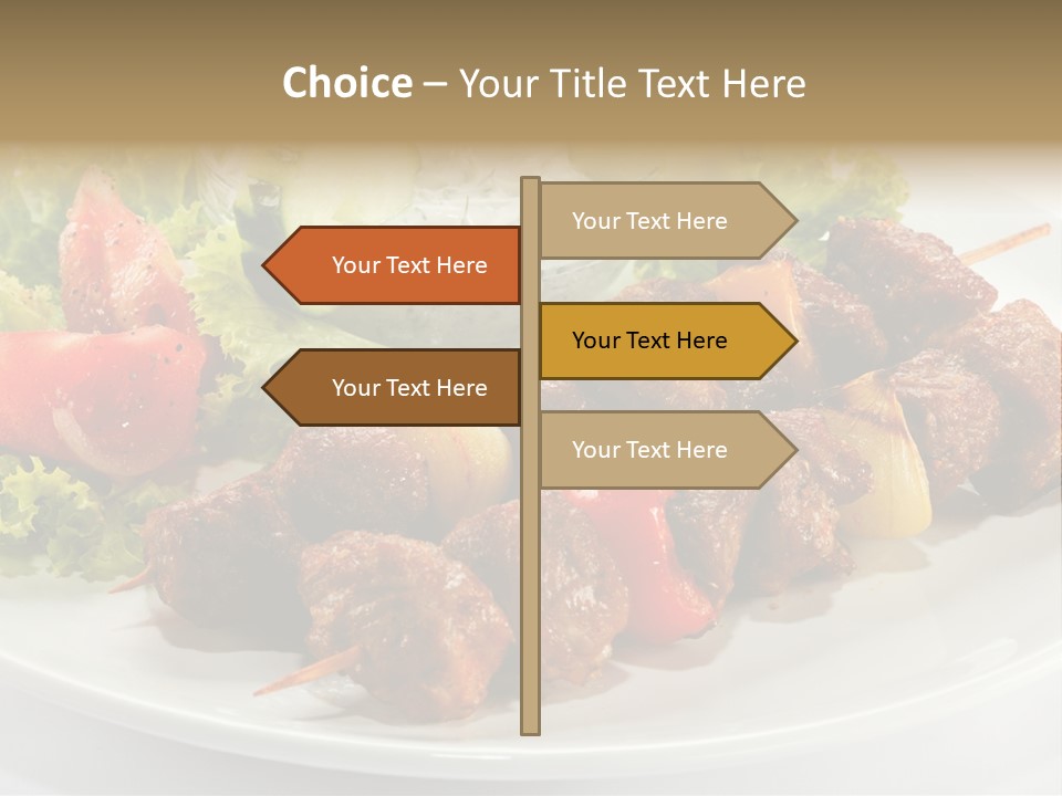 Cooked Antipasto White PowerPoint Template