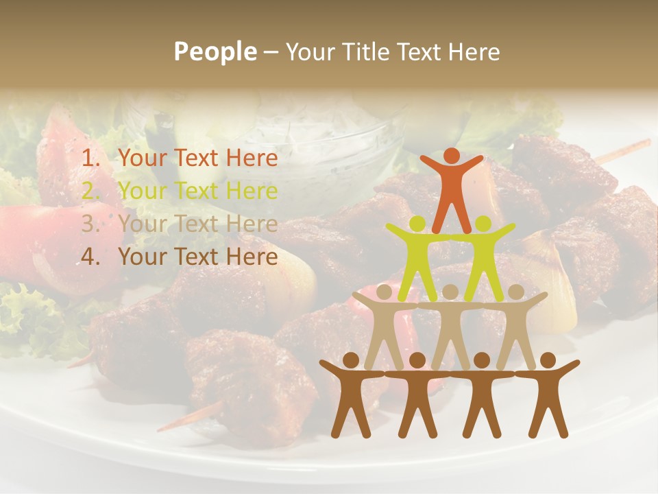 Cooked Antipasto White PowerPoint Template