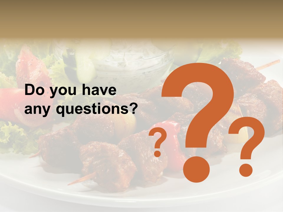 Cooked Antipasto White PowerPoint Template