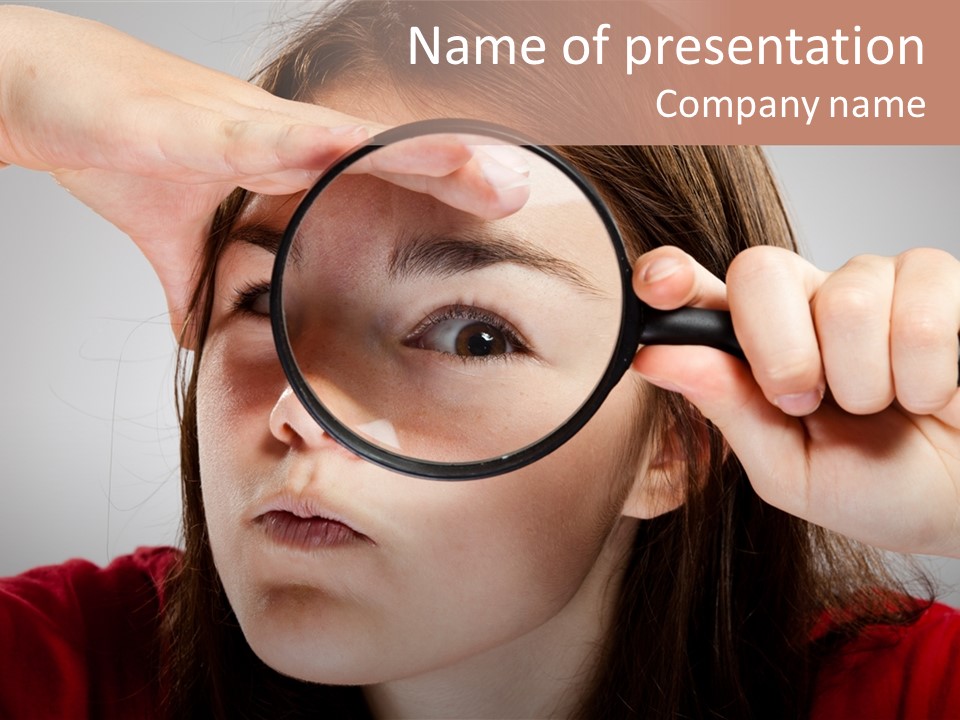 Looking Magnification Inspector PowerPoint Template