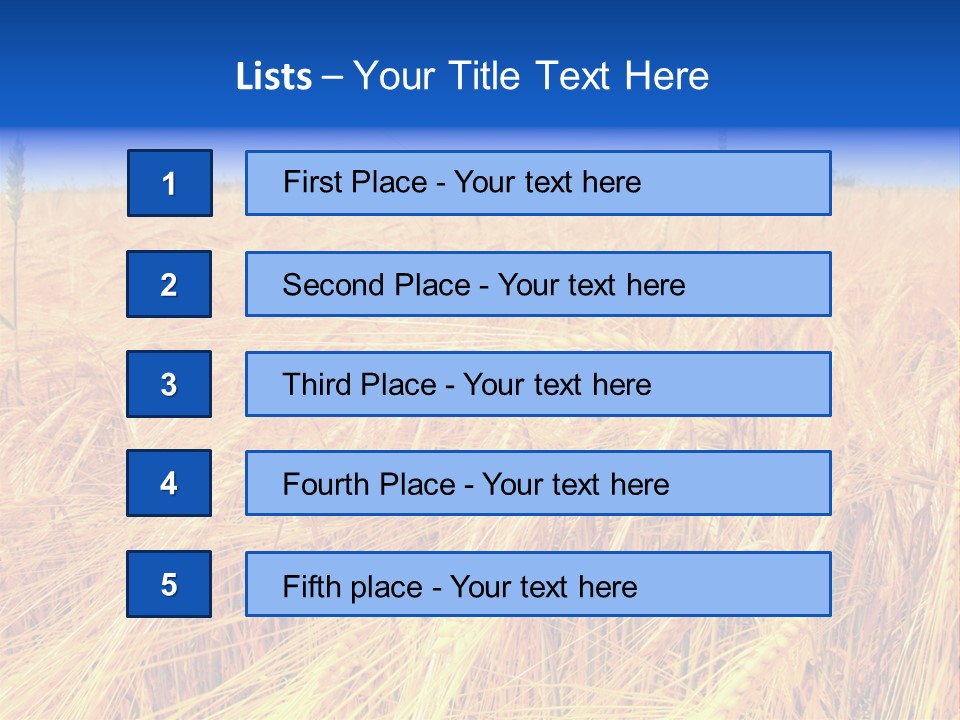 Processed Grains Seed Whole Wheat PowerPoint Template