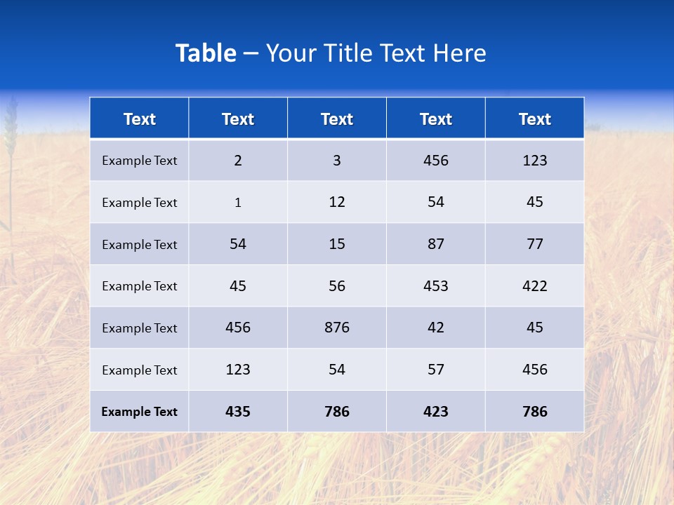 Processed Grains Seed Whole Wheat PowerPoint Template