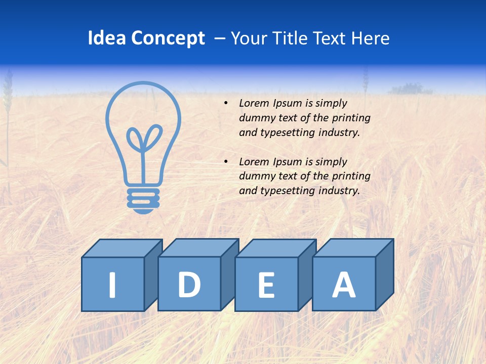 Processed Grains Seed Whole Wheat PowerPoint Template