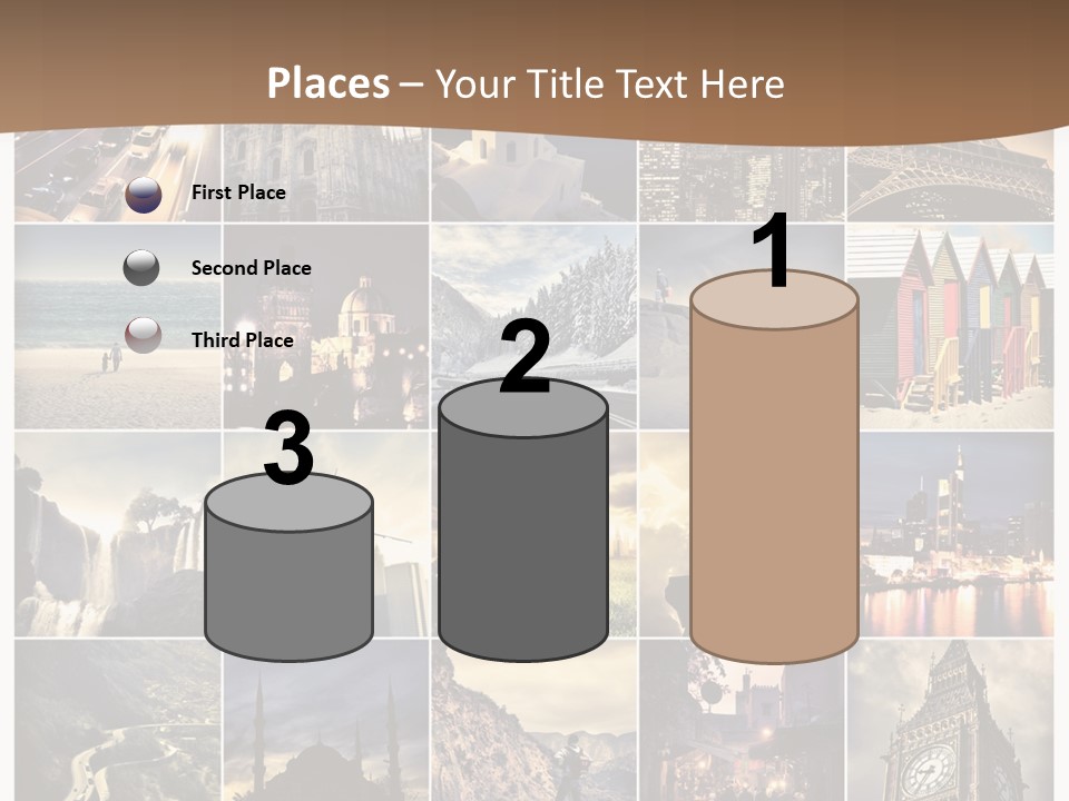 Mosaic Landmark Snow PowerPoint Template