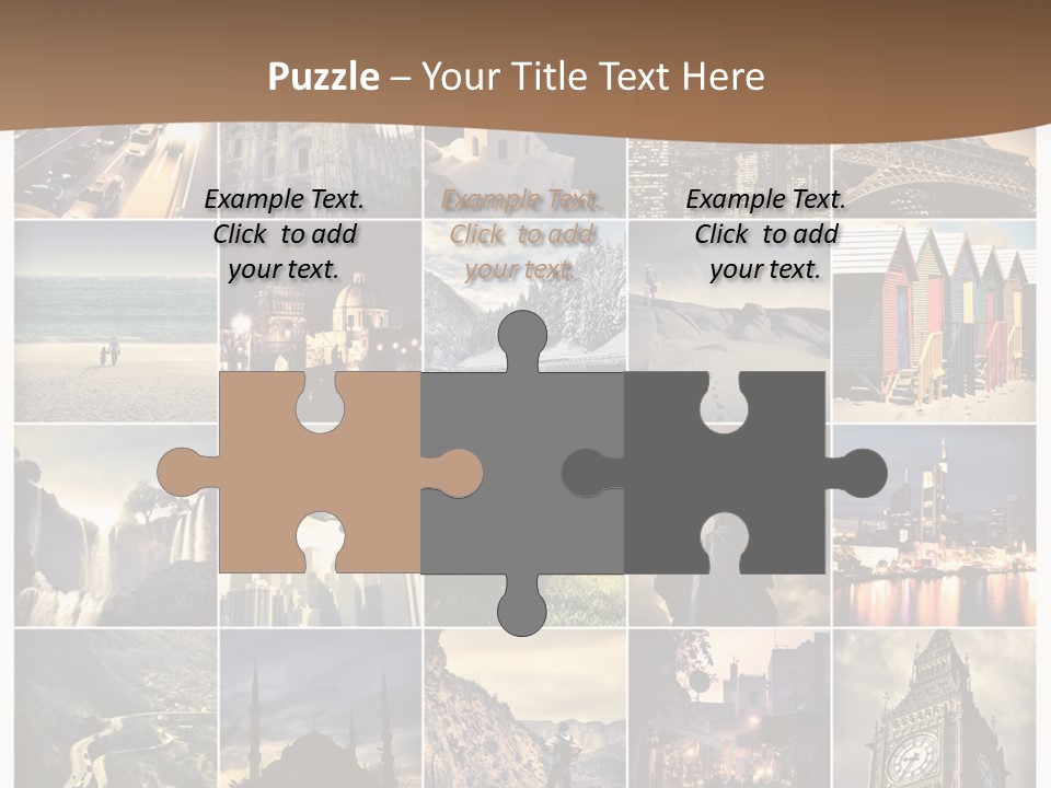 Mosaic Landmark Snow PowerPoint Template