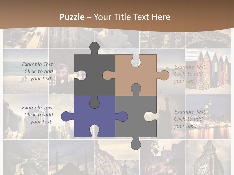 Mosaic Landmark Snow PowerPoint Template