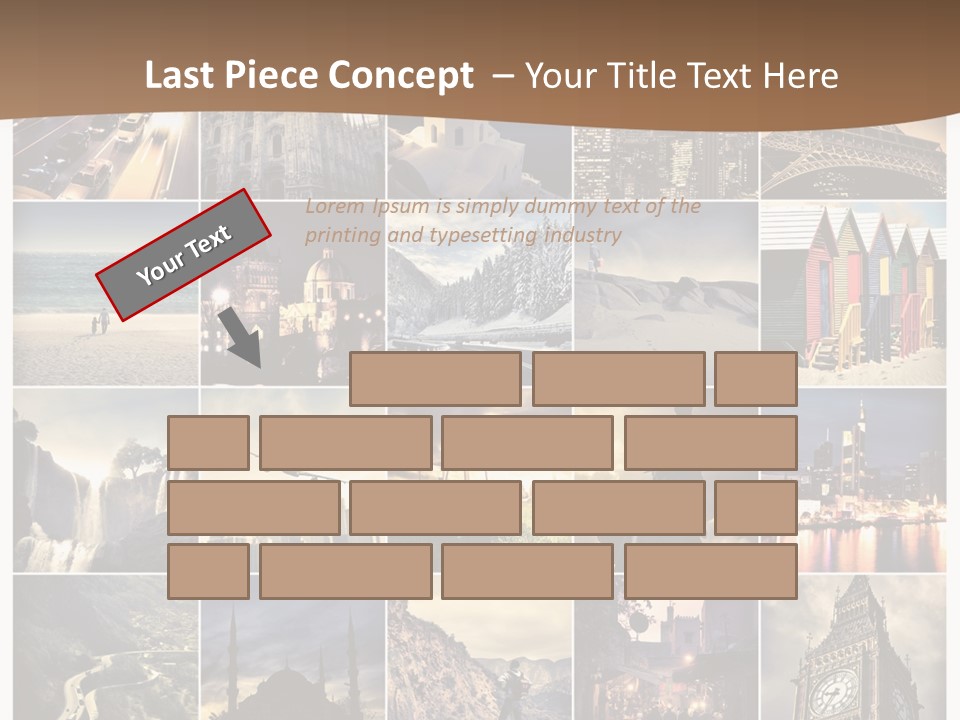 Mosaic Landmark Snow PowerPoint Template