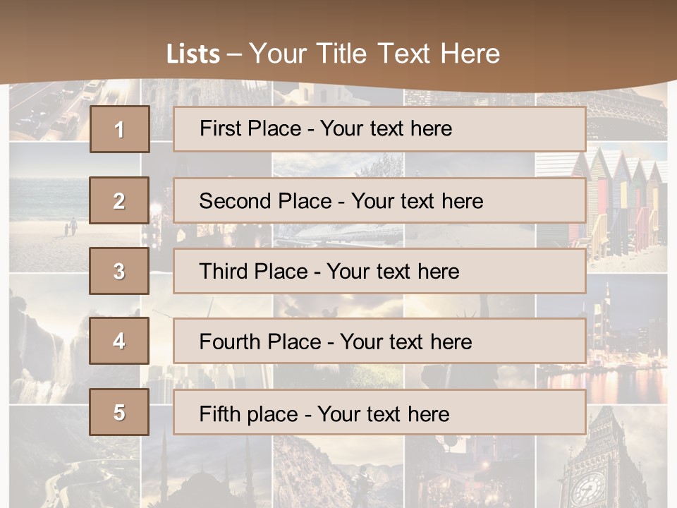 Mosaic Landmark Snow PowerPoint Template