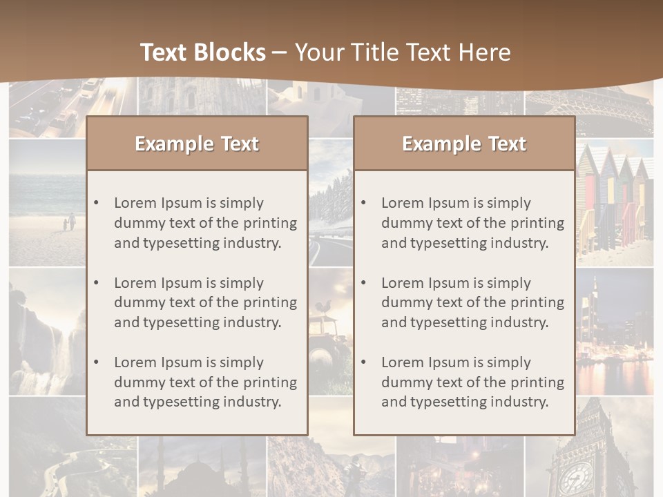 Mosaic Landmark Snow PowerPoint Template