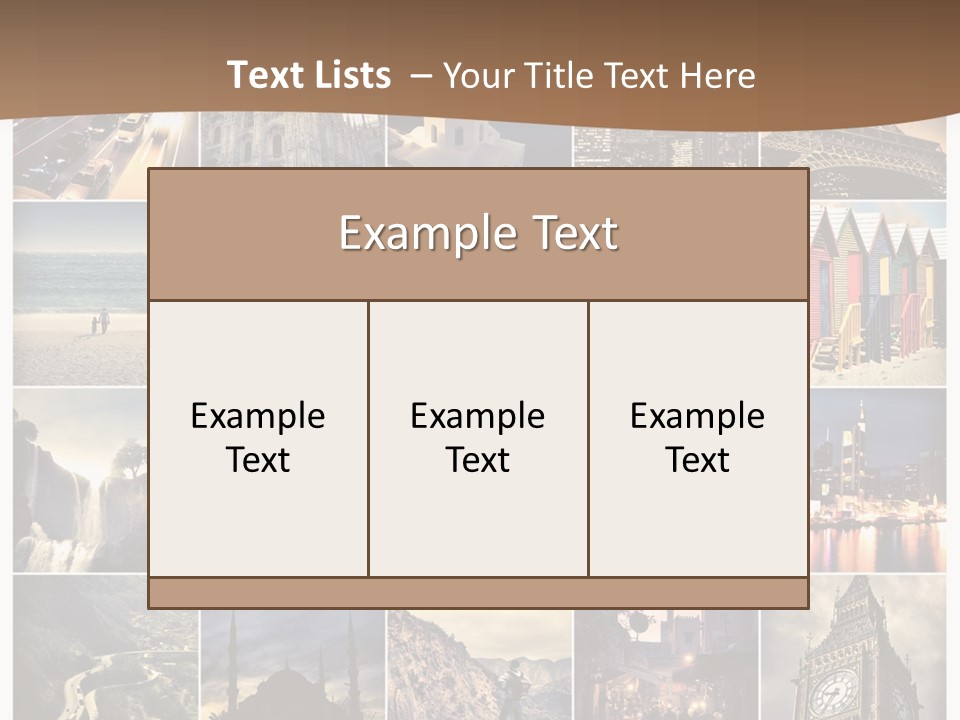 Mosaic Landmark Snow PowerPoint Template