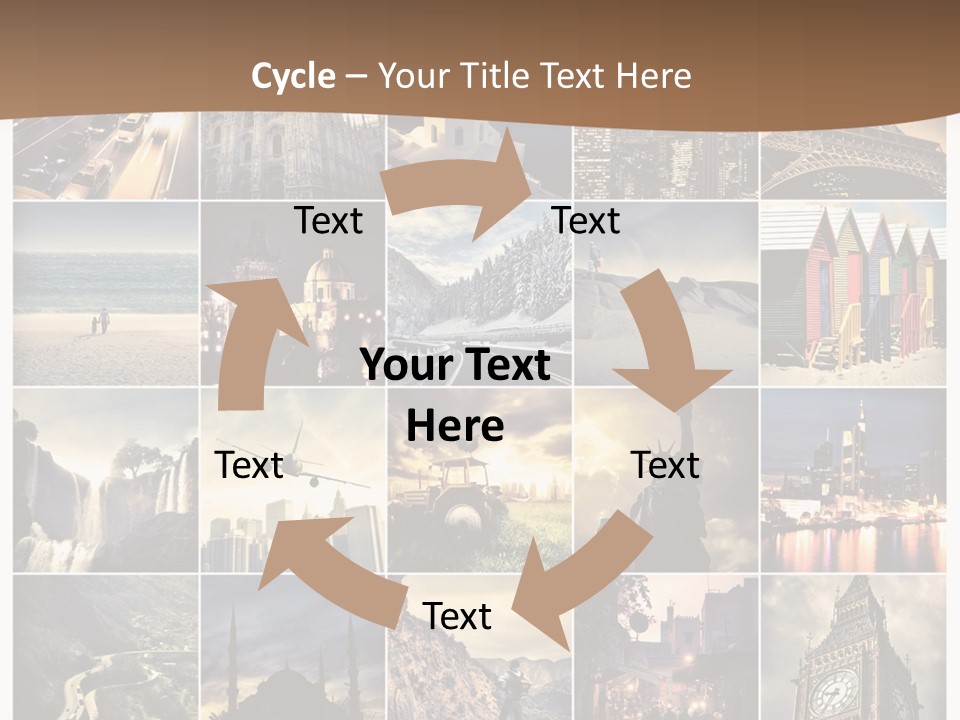 Mosaic Landmark Snow PowerPoint Template