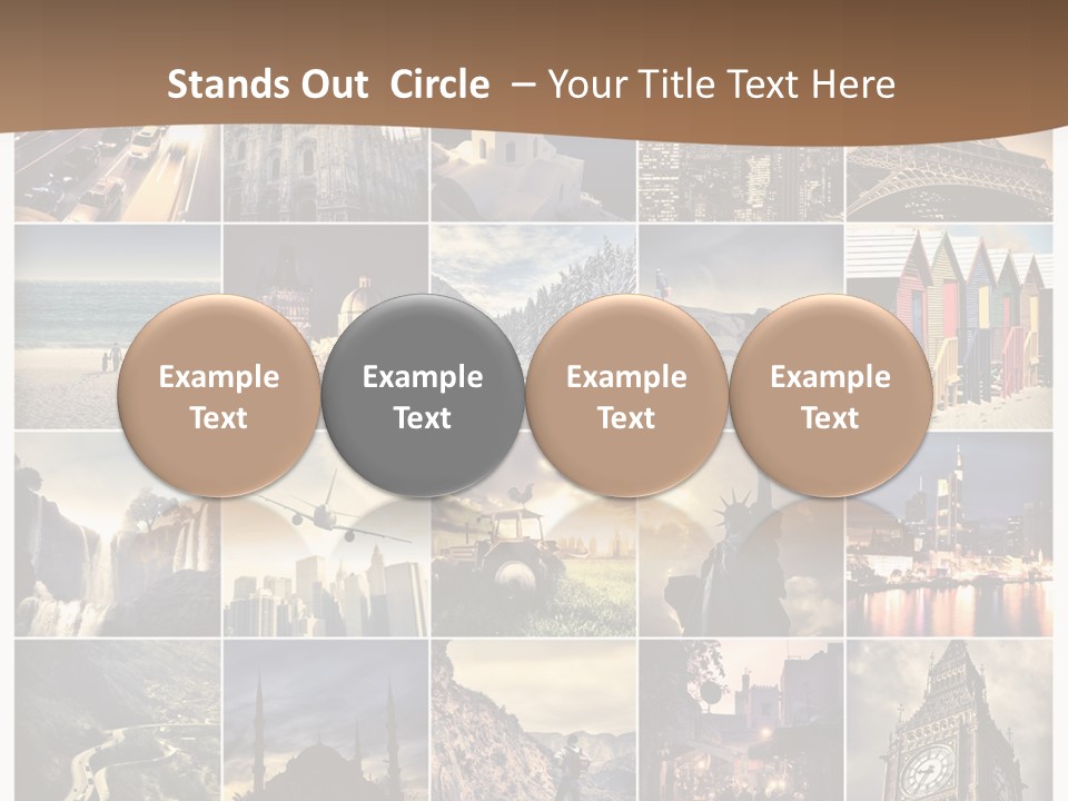 Mosaic Landmark Snow PowerPoint Template