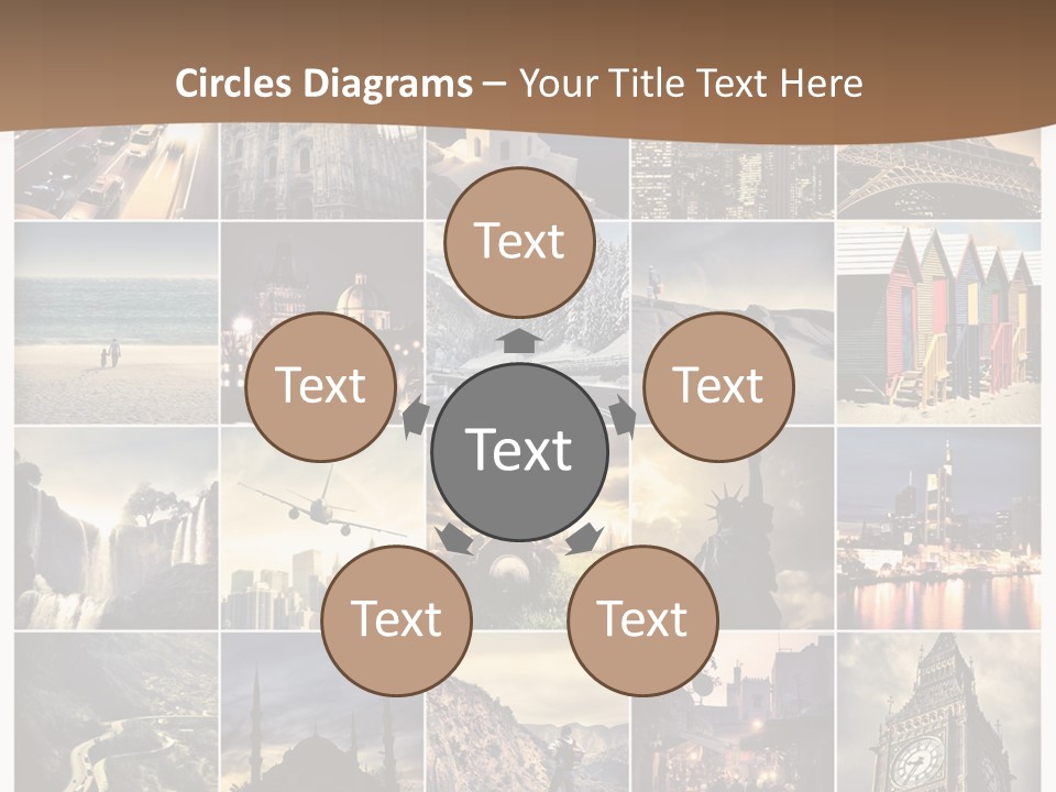 Mosaic Landmark Snow PowerPoint Template