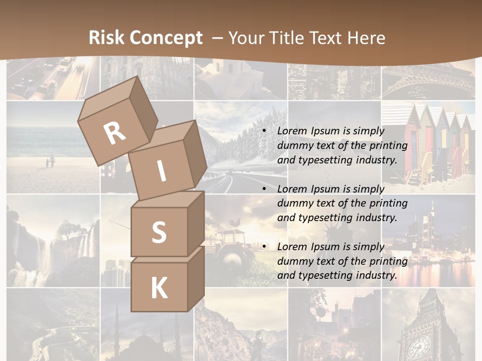 Mosaic Landmark Snow PowerPoint Template