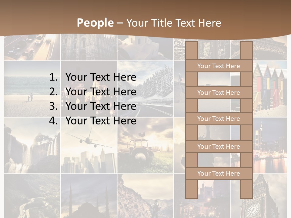 Mosaic Landmark Snow PowerPoint Template