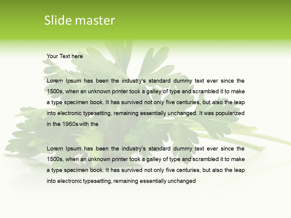 Leaf Healthy Parsley PowerPoint Template