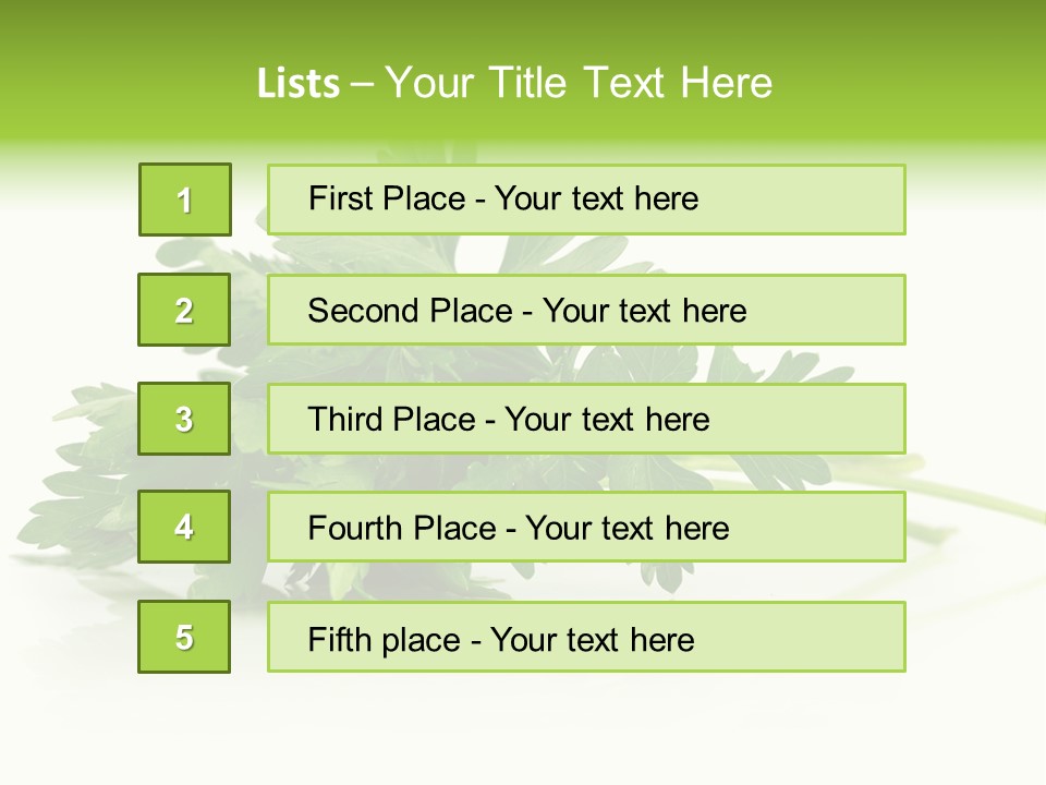 Leaf Healthy Parsley PowerPoint Template