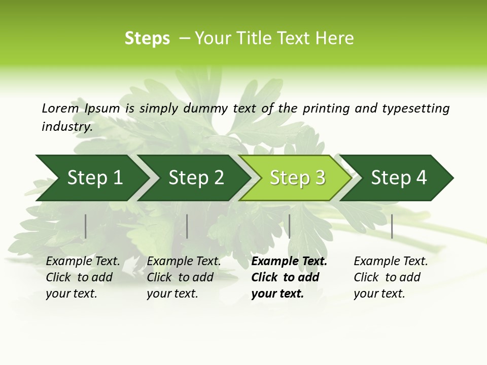 Leaf Healthy Parsley PowerPoint Template