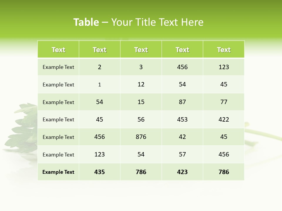 Leaf Healthy Parsley PowerPoint Template