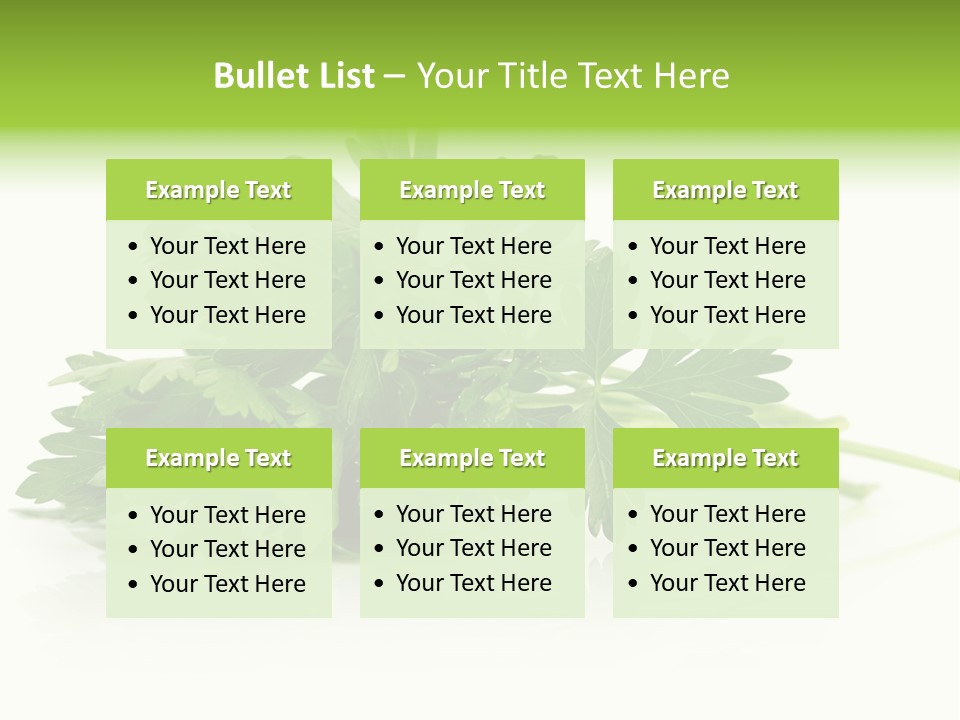Leaf Healthy Parsley PowerPoint Template