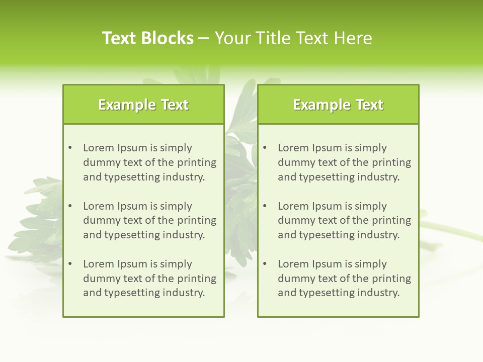 Leaf Healthy Parsley PowerPoint Template
