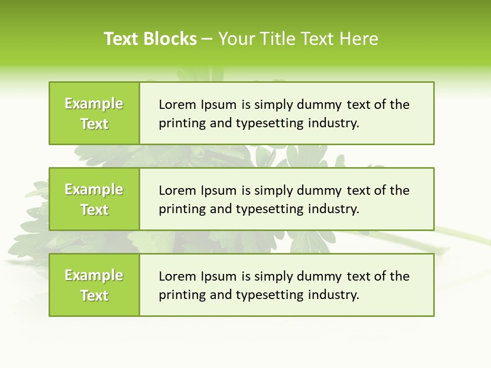 Leaf Healthy Parsley PowerPoint Template