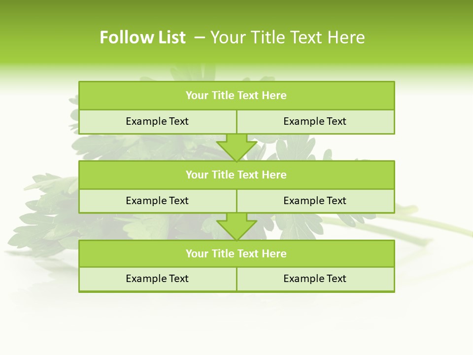 Leaf Healthy Parsley PowerPoint Template