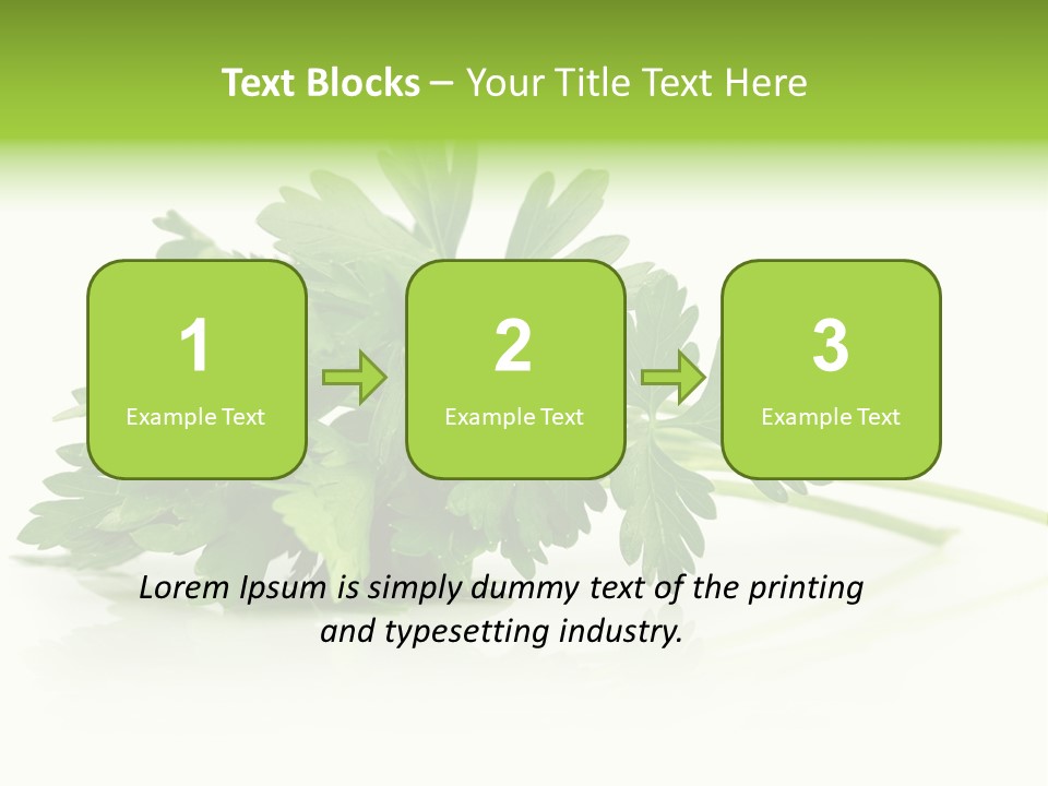 Leaf Healthy Parsley PowerPoint Template