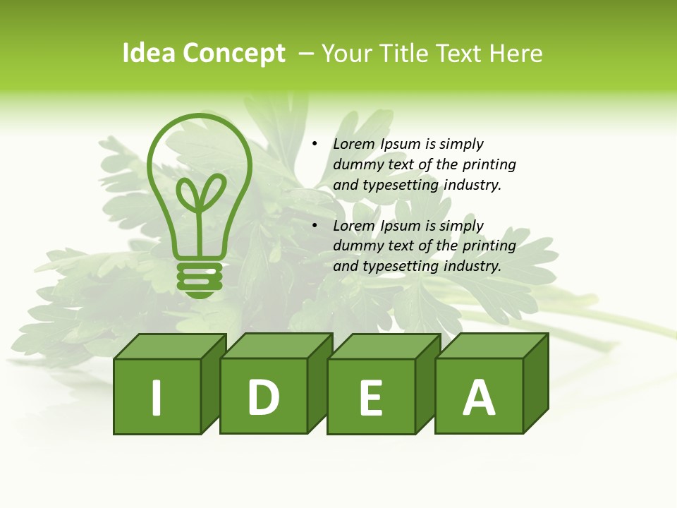Leaf Healthy Parsley PowerPoint Template