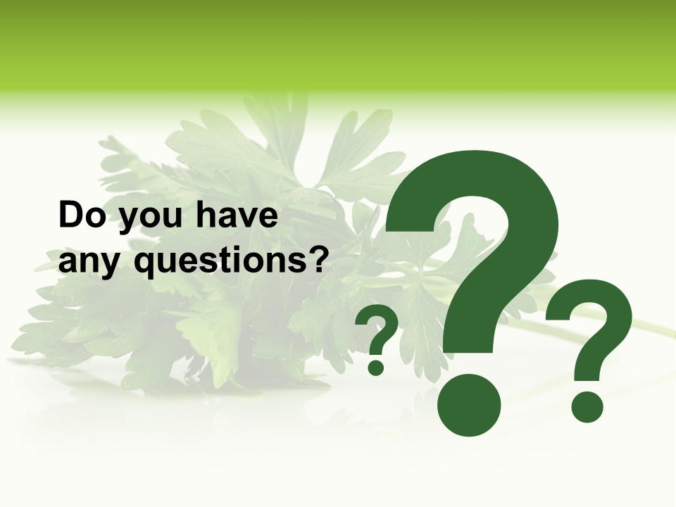 Leaf Healthy Parsley PowerPoint Template