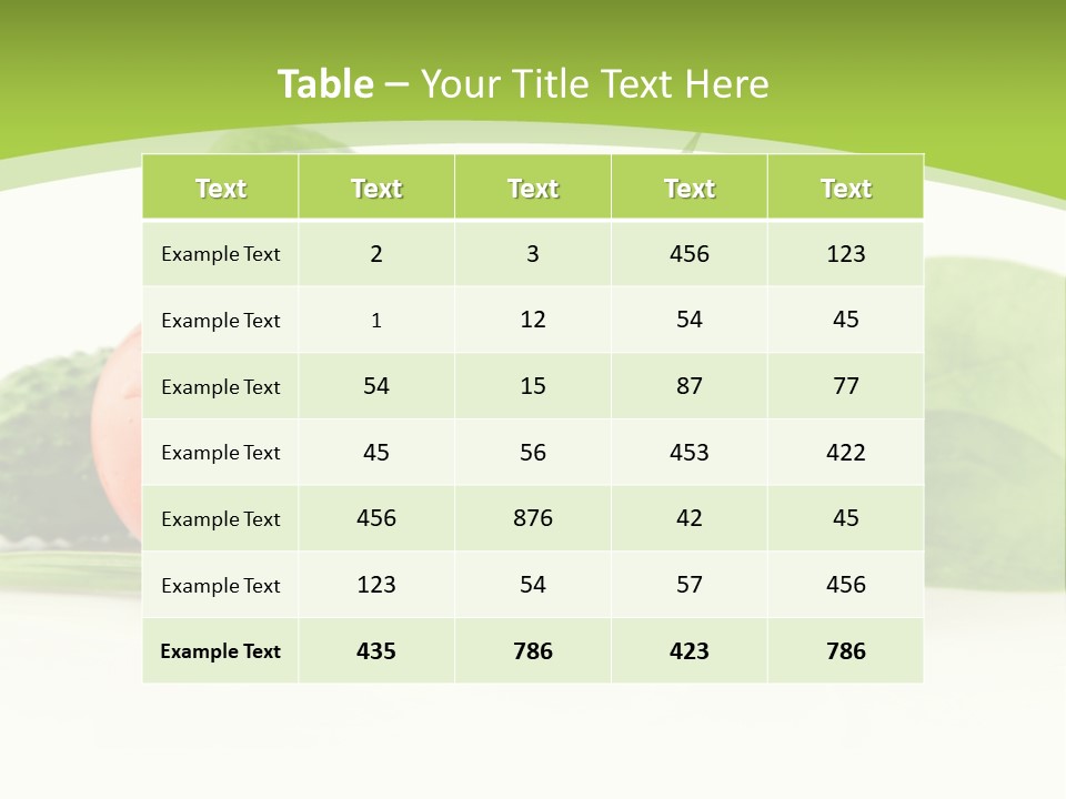 Vitamin Group Green PowerPoint Template