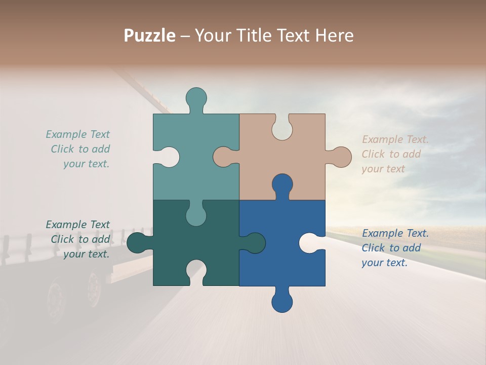 Driving School Member Road PowerPoint Template