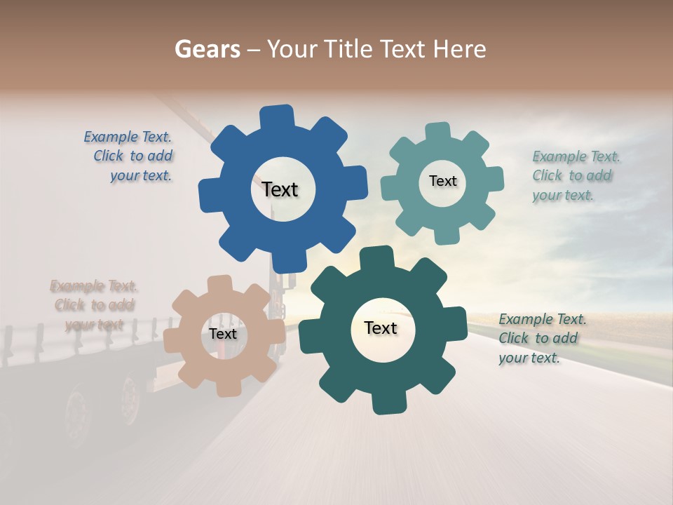 Driving School Member Road PowerPoint Template
