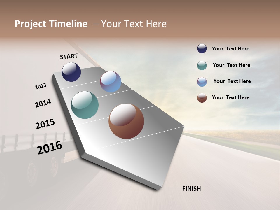 Driving School Member Road PowerPoint Template