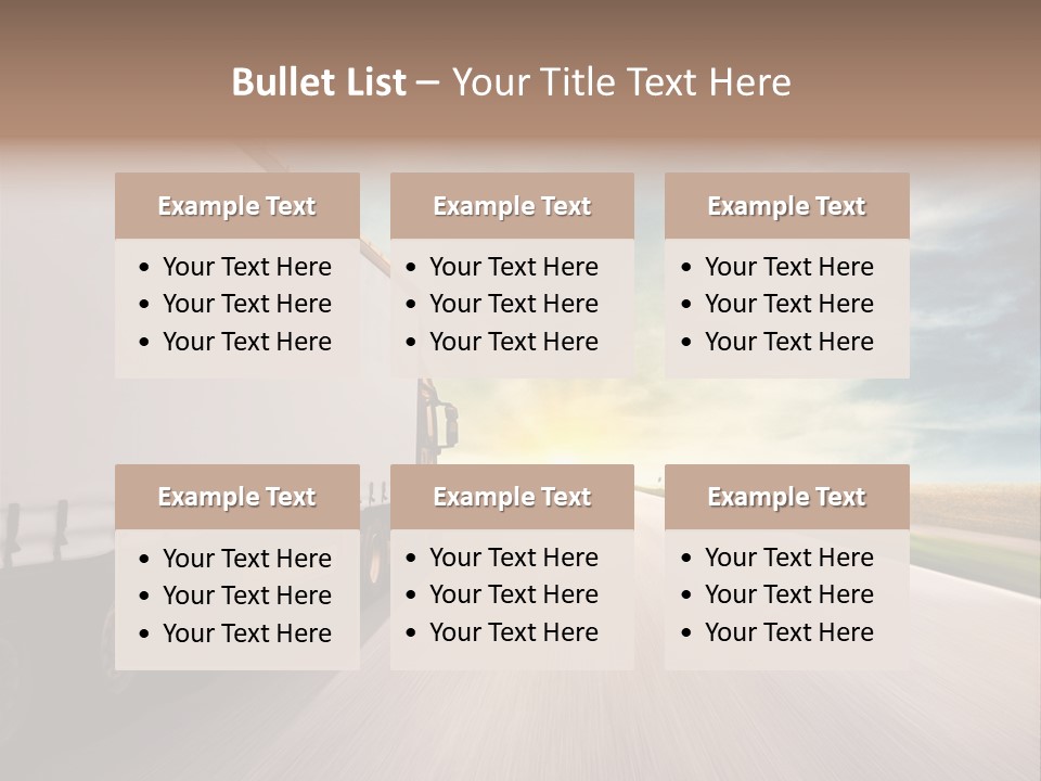 Driving School Member Road PowerPoint Template